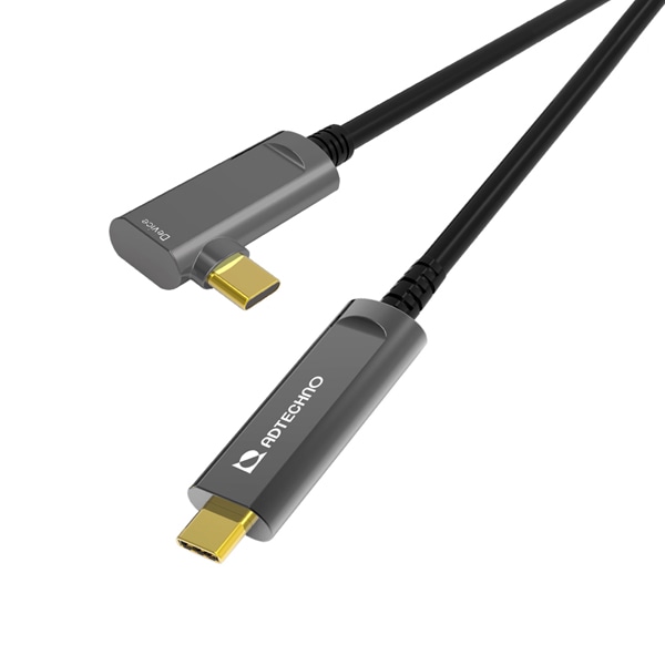 10Gbps対応光ファイバUSBケーブル C-C L型 15m