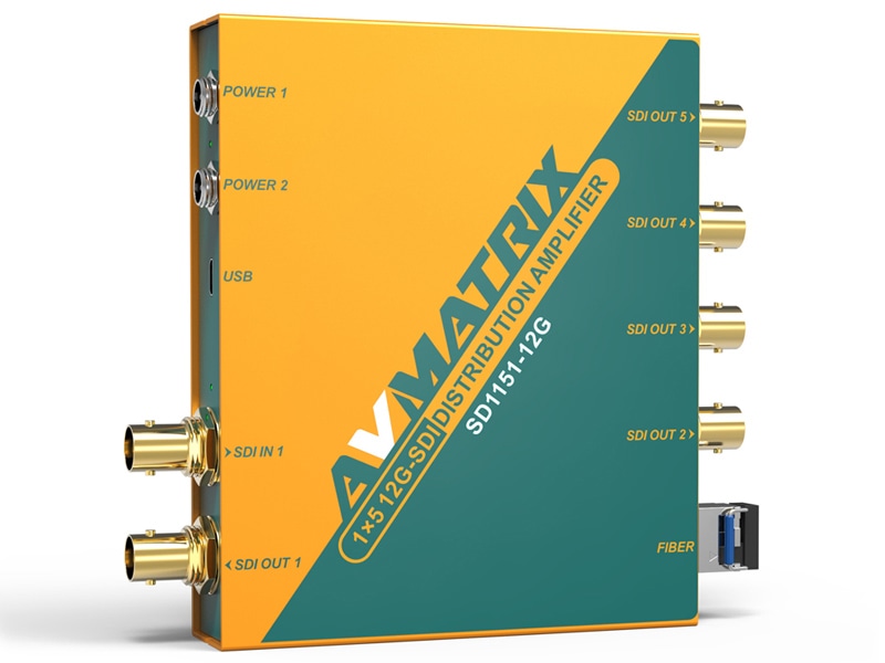 リクロック搭載12G-SDI 5分配器