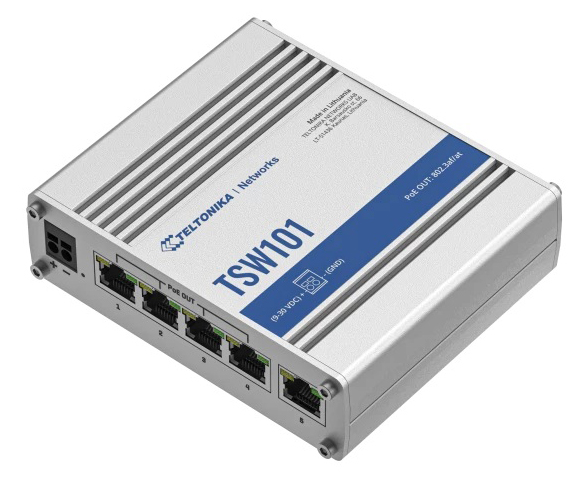 車載用POE+スイッチ TSW101