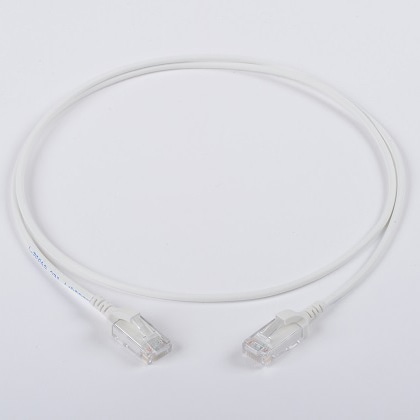 Cat.6/UTPミニパッチコード(AWG30)撚線 SOFT LSZH 568Bストレート結線 5m 白色