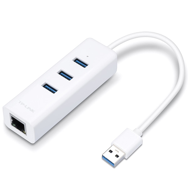 USB3.0対応 ギガビット有線LANアダプタ + USB3.0ハブ 3ポート
