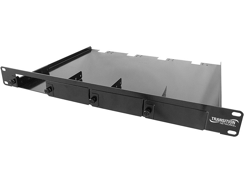 4スロット 単体型メディア・コンバータ トレイ （電源無し、ロングタイプ）、ブランクパネル3枚付き