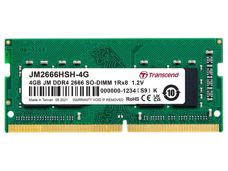 PC4-21300 (DDR4-2666) 対応 260ピン CL19 1.2V DDR4 SO-DIMM 4GB