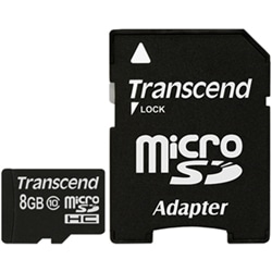 microSDHCカード Class10 8GB (SDカード変換アダプタ付き)
