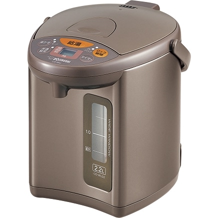 マイコン沸とう電動ポット 2.2L メタリックブラウン デジタル液晶