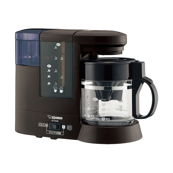ミル付きコーヒーメーカー 珈琲通 カップ4杯分 ダークブラウン