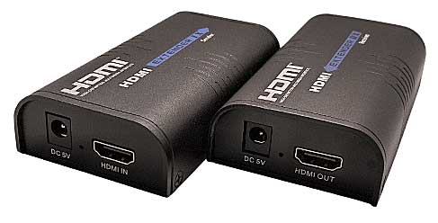 ギガビットHUB利用で自由自在に延長/LANケーブル利用/HDMIモニタエクステンダー/最大120m/送受信器セット