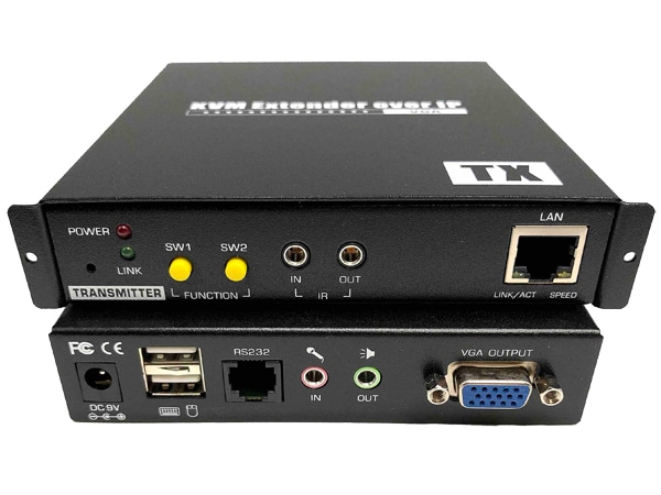 LANケーブル利用KVM切替延長器（アナログRGBモニタ）/RS232C対応/受信器