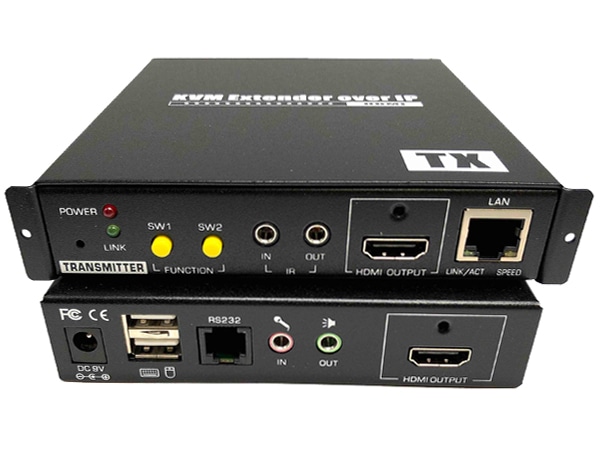 LANケーブル利用KVM切替延長器（HDMIモニタ）/RS232C対応/送信器