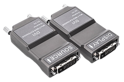 DVIモニタを光ケーブル（1LC）で最大1km延長！コネクタタイプでモニタに直接接続/DVIモニタエクステンダー/送受信器セット