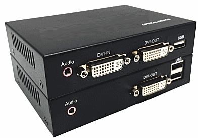 光ケーブル利用DVIモニタKVMエクステンダー（送受信器セット）
