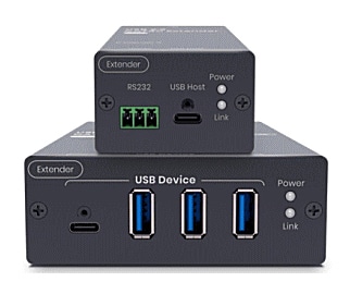 アイソクロナス転送採用/LANケーブル利用 USB3.2 Gen1/2.0/1.1デバイス対応エクステンダー（Host/Deviceセット）