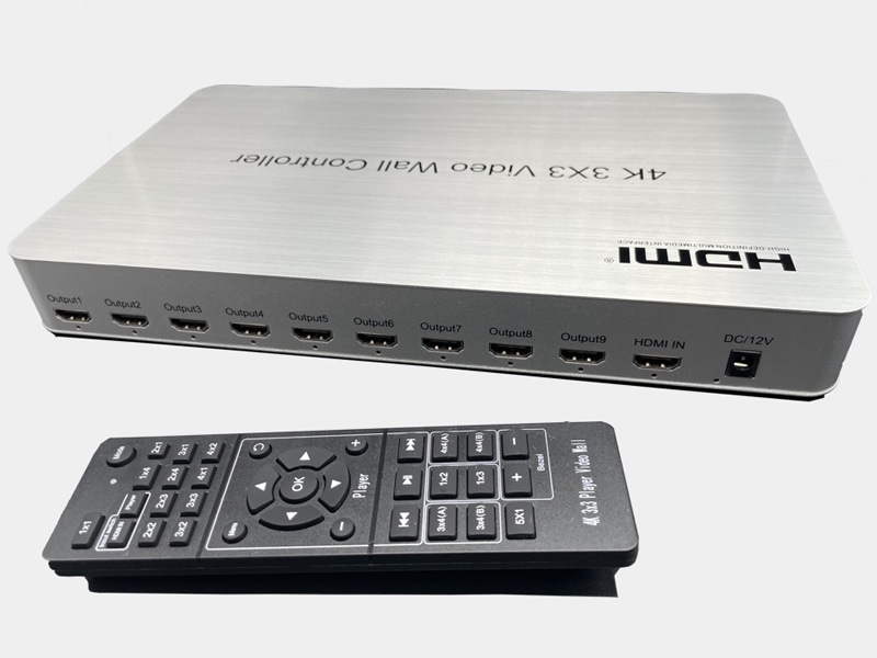 4K入力対応/3x3/HDMIビデオウォールコントローラー