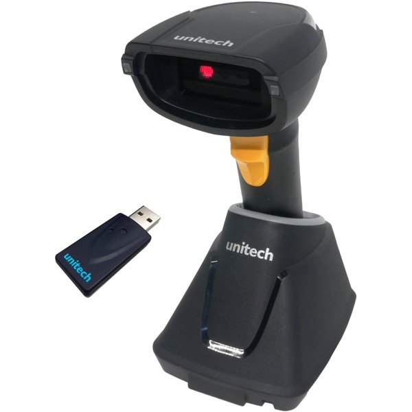 MS852P ワイヤレス二次元バーコードスキャナ、ドングル、クレードル、USBケーブル、ACアダプタ付き