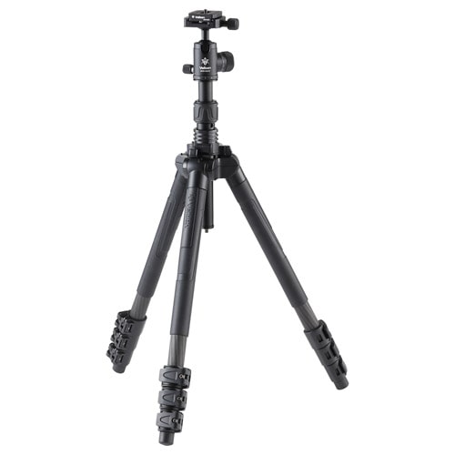 中型トラベルカーボン三脚 GUT-E543 AS 自由雲台付 4段 アルカスイス互換