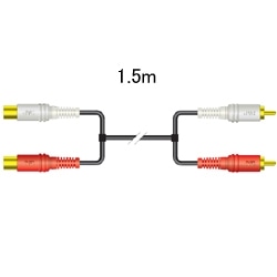 ピンジャックX2-ピンプラグX2（1.5M）