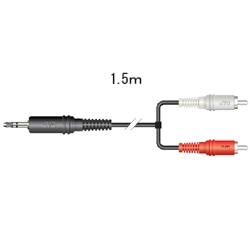 ステレオミニプラグ-ピンプラグX2（1.5m）