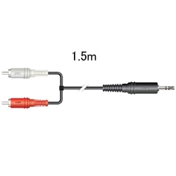 ピンプラグX2（R入）-ステレオミニプラグ（1.5M）