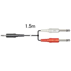 ステレオミニプラグ（R）-標準プラグX2（1.5M）