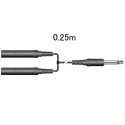 標準ジャックX2-標準プラグ（0.25M）