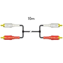 接続コード ピンプラグ×2-ピンプラグ×2 10m