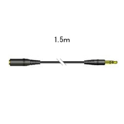 延長コードDAP用ステレオミニプラグ-ステレオミニジャック1.5m（ブラック）