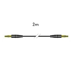 DAP用接続コードステレオミニプラグ-ステレオミニプラグ（2m）ブラック