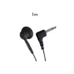 イヤホン（1m・3.5mm・L型ミニプラグ・ブラック）