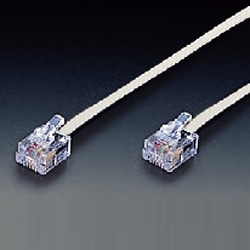 モジュラーコード 6極4芯タイプ(0.5M) 白色