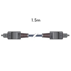 光デジタルケーブル（1.5M角プラグ-角プラグ 黒色）