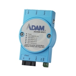 ADAM-6521 マルチモードSC光ファイバーポート付10/100Base-TXイーサネットスイッチ
