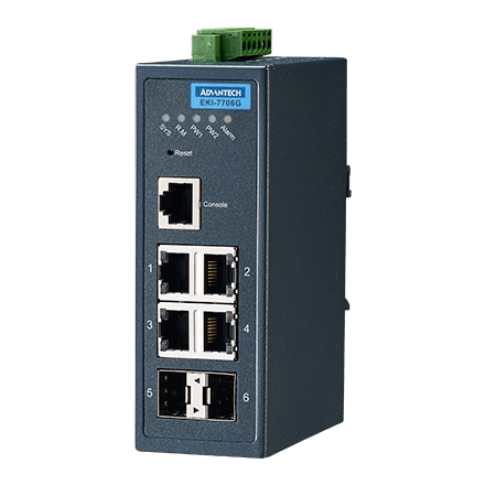 産業用コミュニケーションEKI 4GE + 2SFP Managed Ethernet Switch Wide Temperature