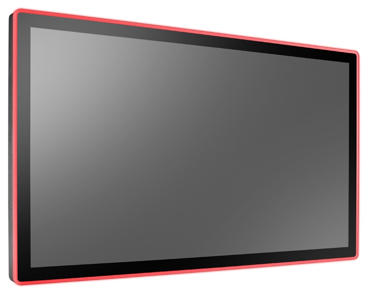 27インチ Full HD対応 フルフラット対応静電容量方式マルチタッチモニター VGA DVI DP 入力に対応 LED照明付き