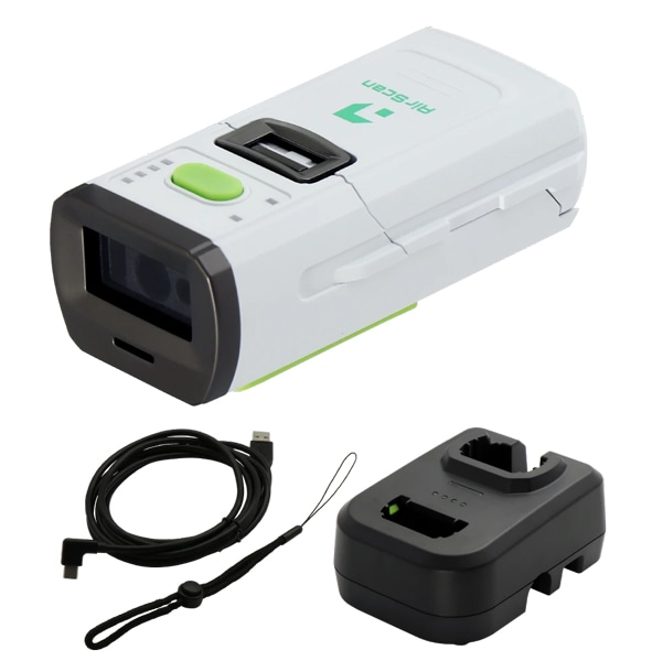 AirScan Finger Mobile Style トランスフォーム2次元コードリーダー 無線 Bluetooth 充電クレードルセット