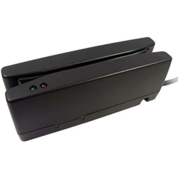 JIS1/JIS2両面読取対応磁気カードリーダ ブラック USB-COM