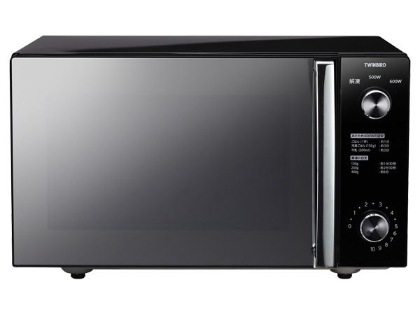 ミラーガラスフラット電子レンジ ブラック