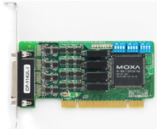 4ポート RS-232C/422/485 ユニバーサルPCIボード、ロープロファイル 光絶縁 DB9