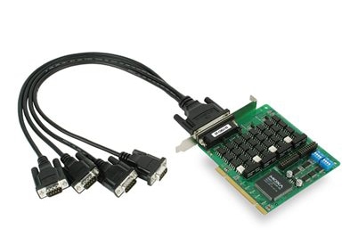 4ポート RS-422/485 ユニバーサルPCIバスボード DB25ケーブル付（サージ保護タイプ）