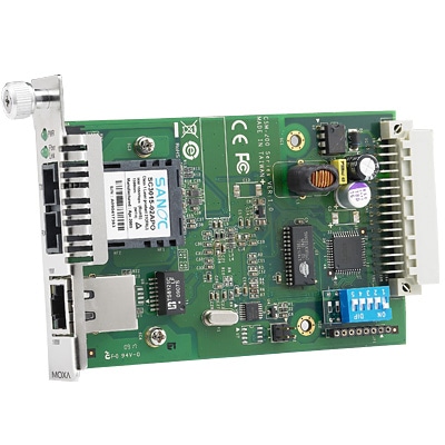 10/100BaseT(X)->100BaseFX スライドインモジュールメディアコンバータ シングルモードSCコネクタ