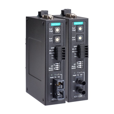 工業用RS-232C/422/485⇒マルチモード ファイバーコンバータ(STコネクタ)、Tモデル