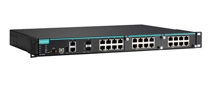 モジュラーマネージドイーサネットスイッチ 8x10/100BaseT(X)ポート 2x10/100/1000BaseT(X) or 100/1000BaseSFPポート Tモデル