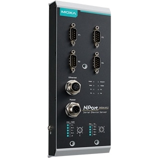 4ポートRS-232C/422/485デバイスサーバ M12コネクタ