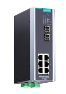 IEC 61850認証 産業用 8ポートマネージド・イーサネットスイッチ/6x10/100BaseT(X)/2x100BaseFXシングルモード/LCコネクタ/48VDC