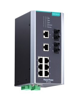 IEC 61850-3認証マネージドスイッチ 8xRJ45 2xマルチST 24VDC