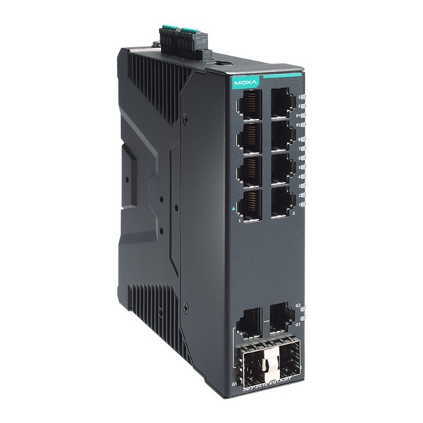 産業用 8+2ギガビットポート スマートイーサネットスイッチ (ワイド温度モデル)