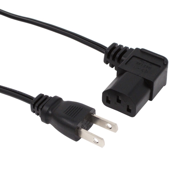 AC電源ケーブル 極細L型タイプ 0.5m