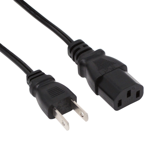 AC電源ケーブル 極細ストレートタイプ 0.5m