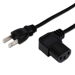 AC電源ケーブル 極細L型タイプ