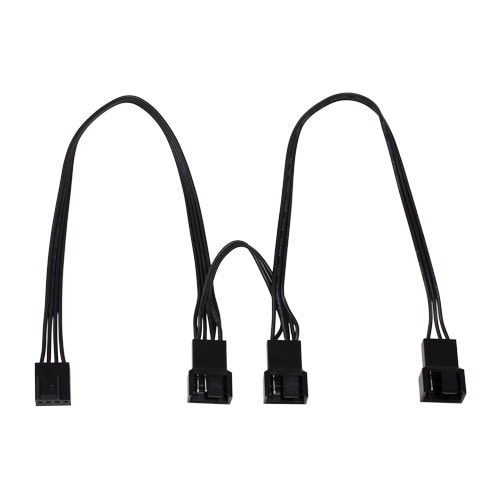 PWMファン用電源3分岐デイジーチェーンケーブル 47cm 長-短-長