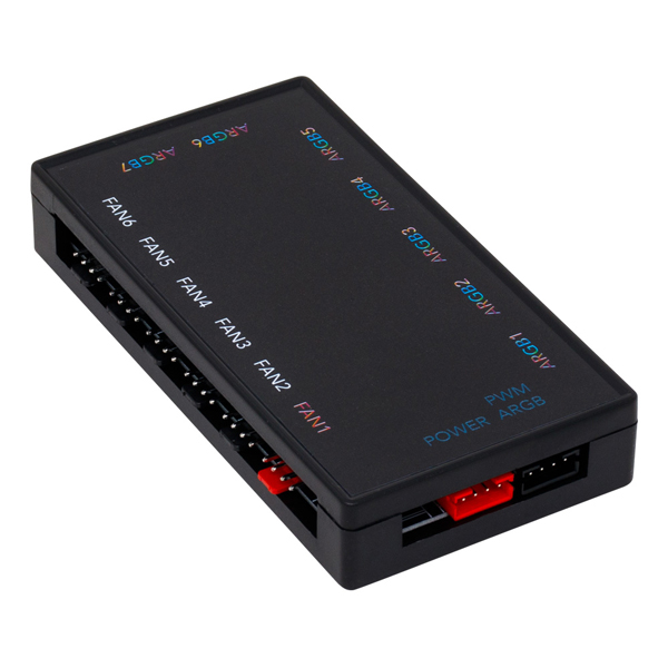 ARGB LED 7分岐/ファンPWM信号6分岐ファンハブ